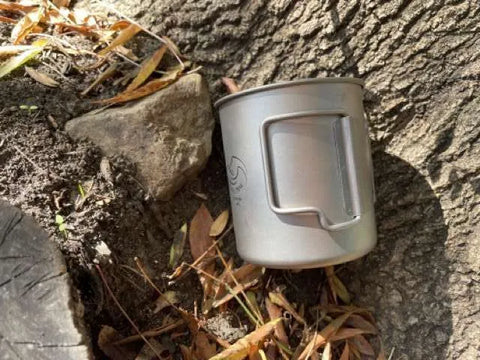 Ultralight titanium mug Black Peak for hiking and expeditions, 420ml - blackpeak1985