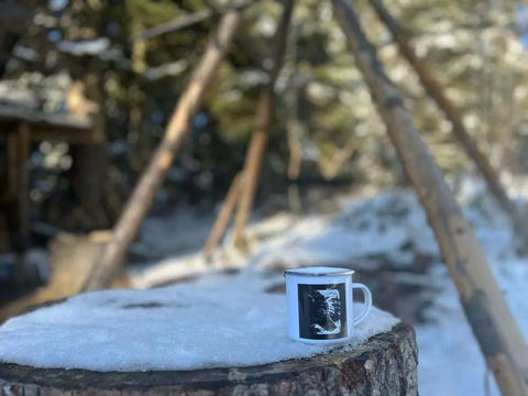 Enamel Mug Black Peak Forest Lupus - blackpeak1985