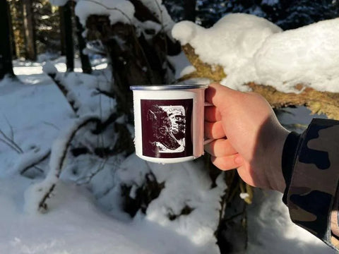 Enamel Mug Black Peak Forest Lupus - blackpeak1985
